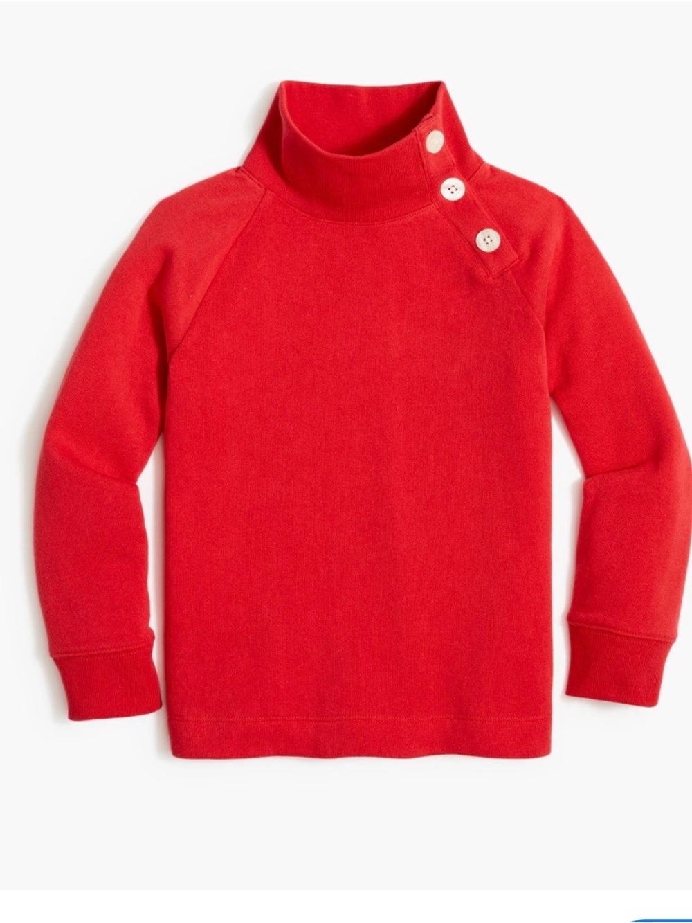Crewcuts Red Mock-Neck Sweater with Button Shoulder